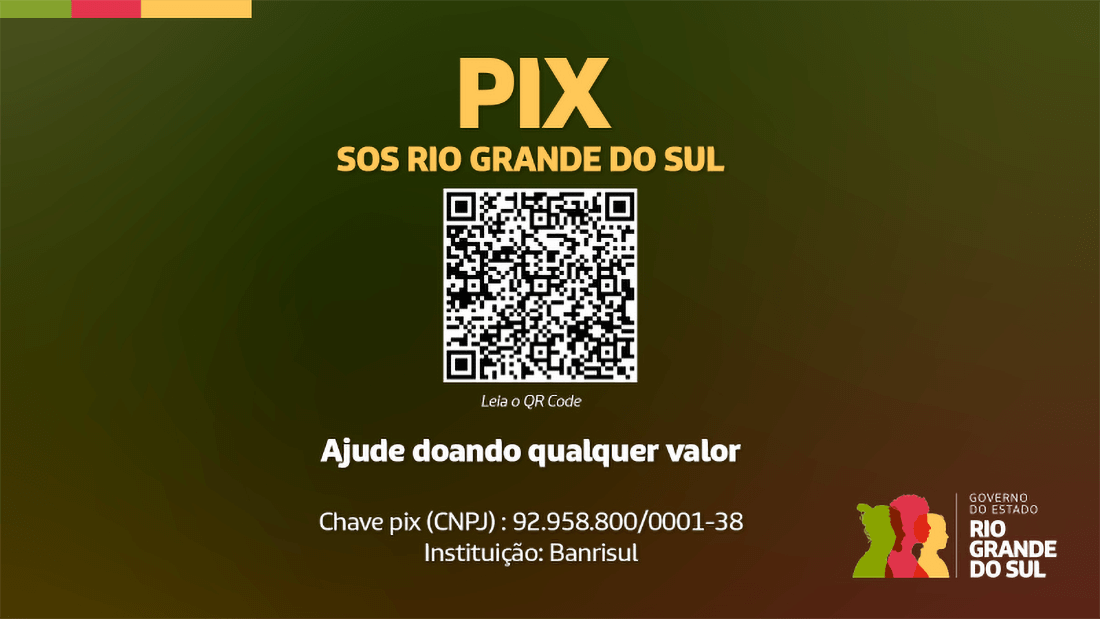 Capa Pix do SOS Rio Grande do Sul já arrecadou R$ 38,2 milhões