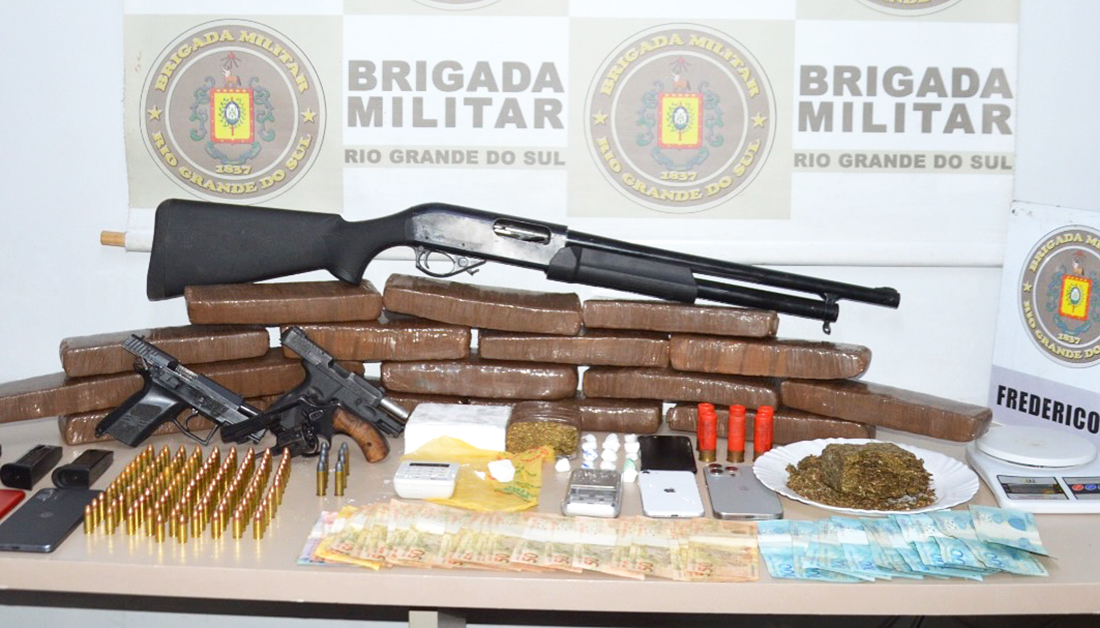 Capa Dupla é presa por tráfico de drogas em Frederico Westphalen