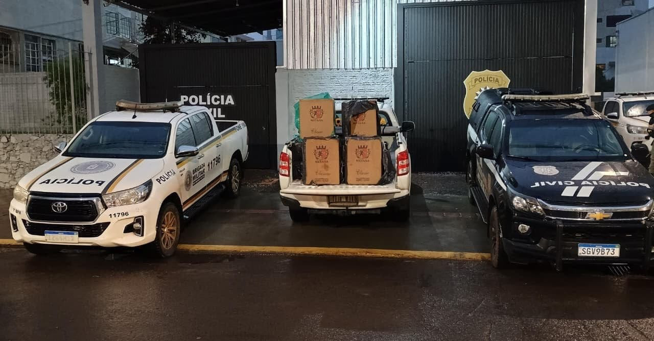 Capa Brigada Militar e Polícia Civil apreendem carga de cigarros contrabandeados em Esperança do Sul