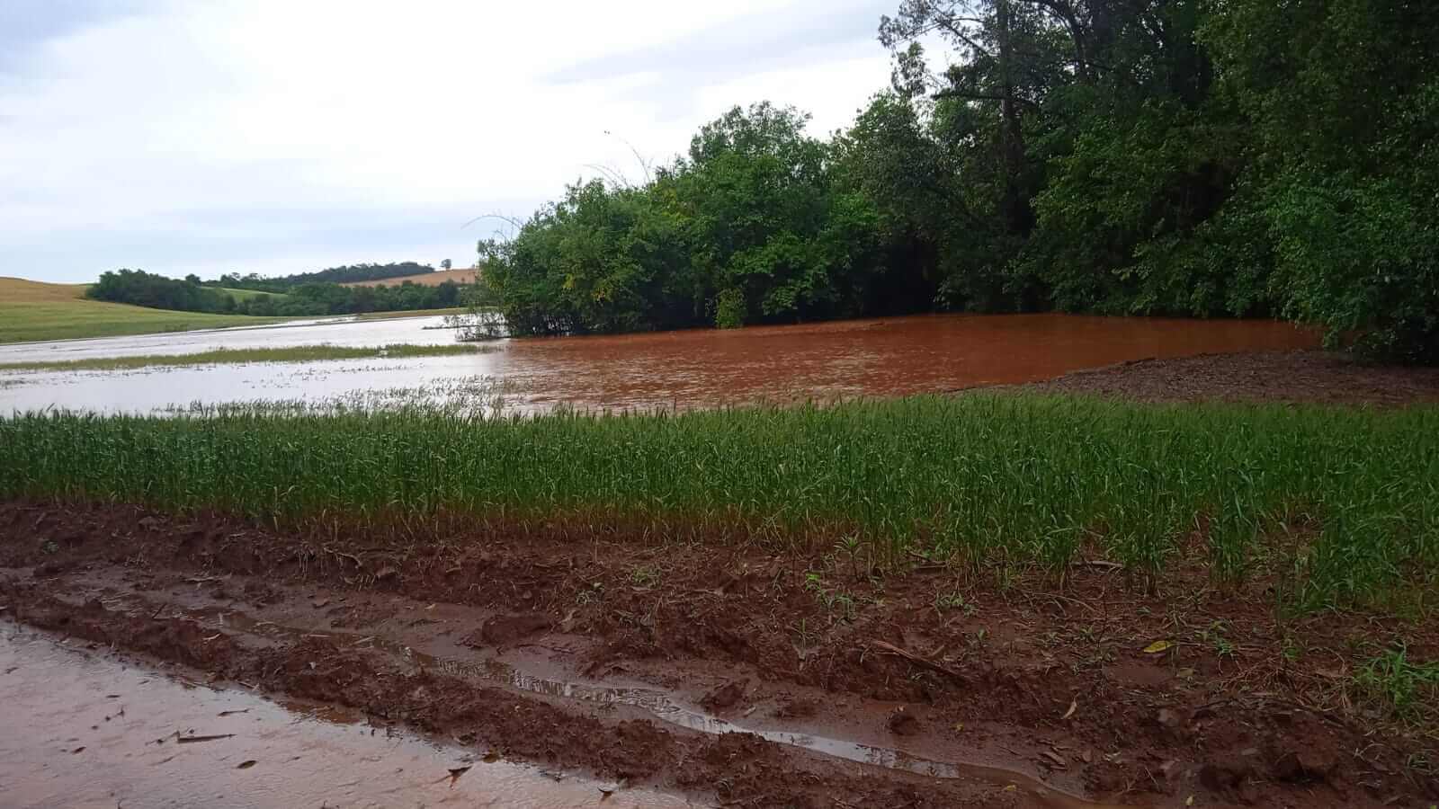 Capa Arroio transborda e interdita estrada que liga Redentora a Braga