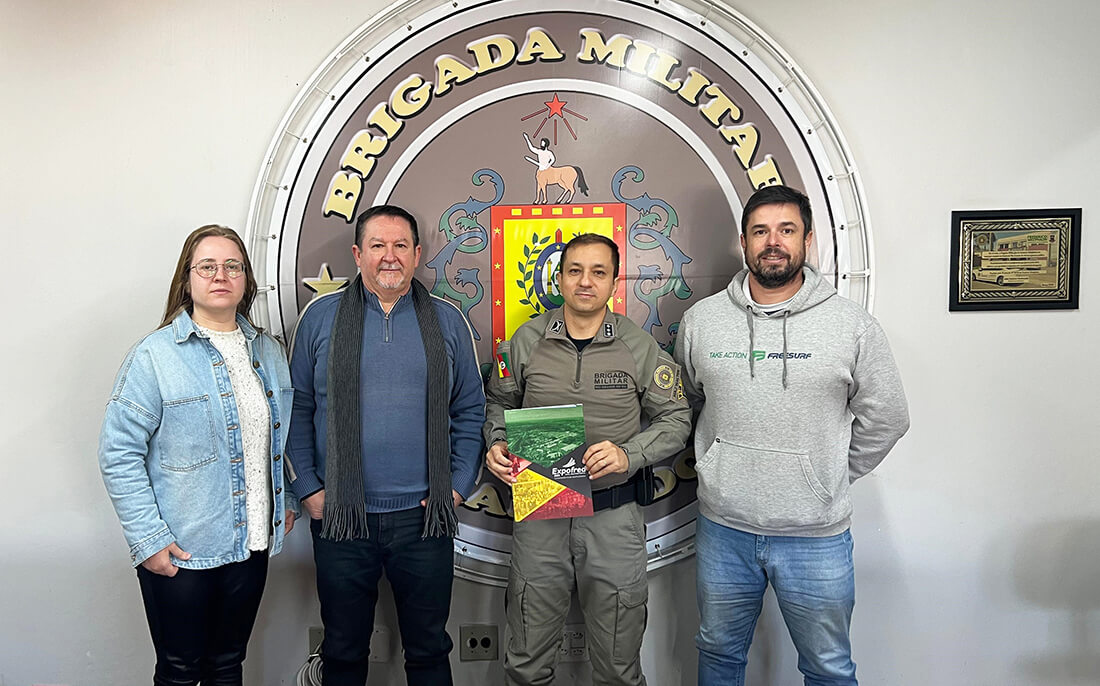Capa Comissão Central da Expofred visita Brigada Militar para alinhar parceria