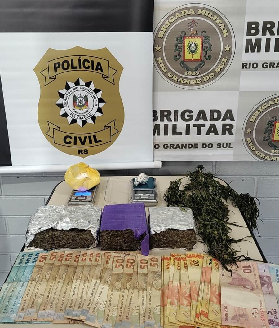 Capa Policiais prendem homem por tráfico em Três Passos