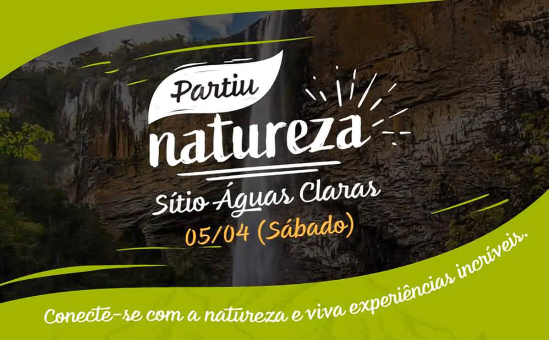 Capa "Partiu Natureza" promove conexão com o meio ambiente no Sítio Águas Claras