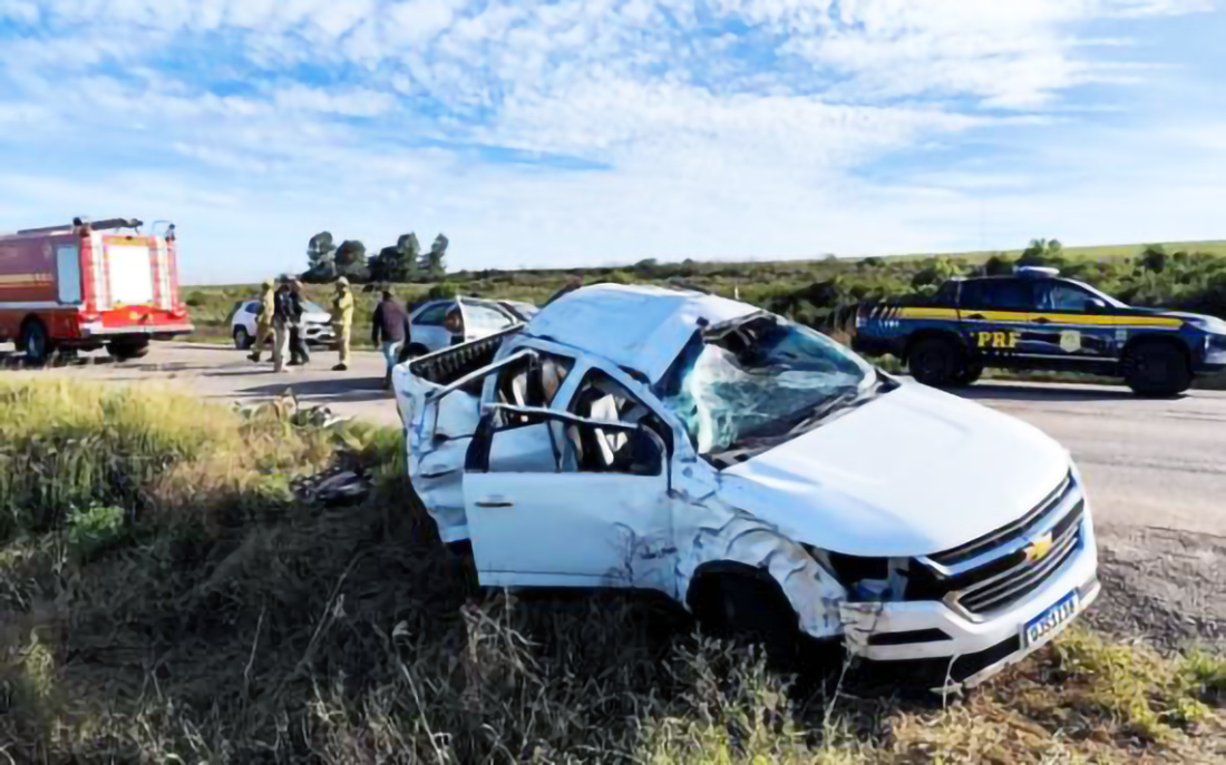 Capa Acidente entre carro e camionete deixa sete feridos na BR-158, em Júlio de Castilhos