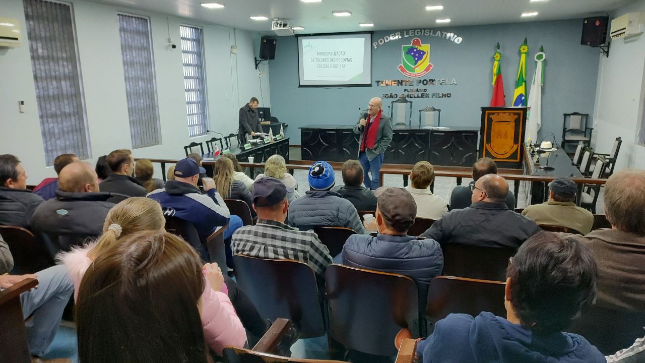 Capa Tenente Portela: reunião trata sobre a municipalização de trechos das rodovias 472 e 330