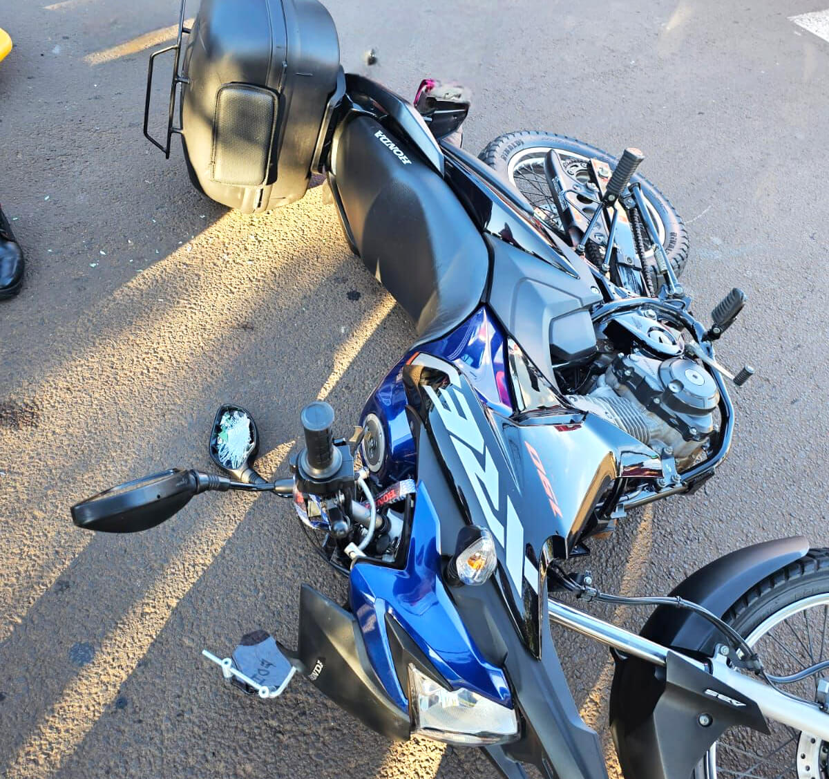 Capa Criança é atropelada por motocicleta em faixa de segurança no centro de Três Passos