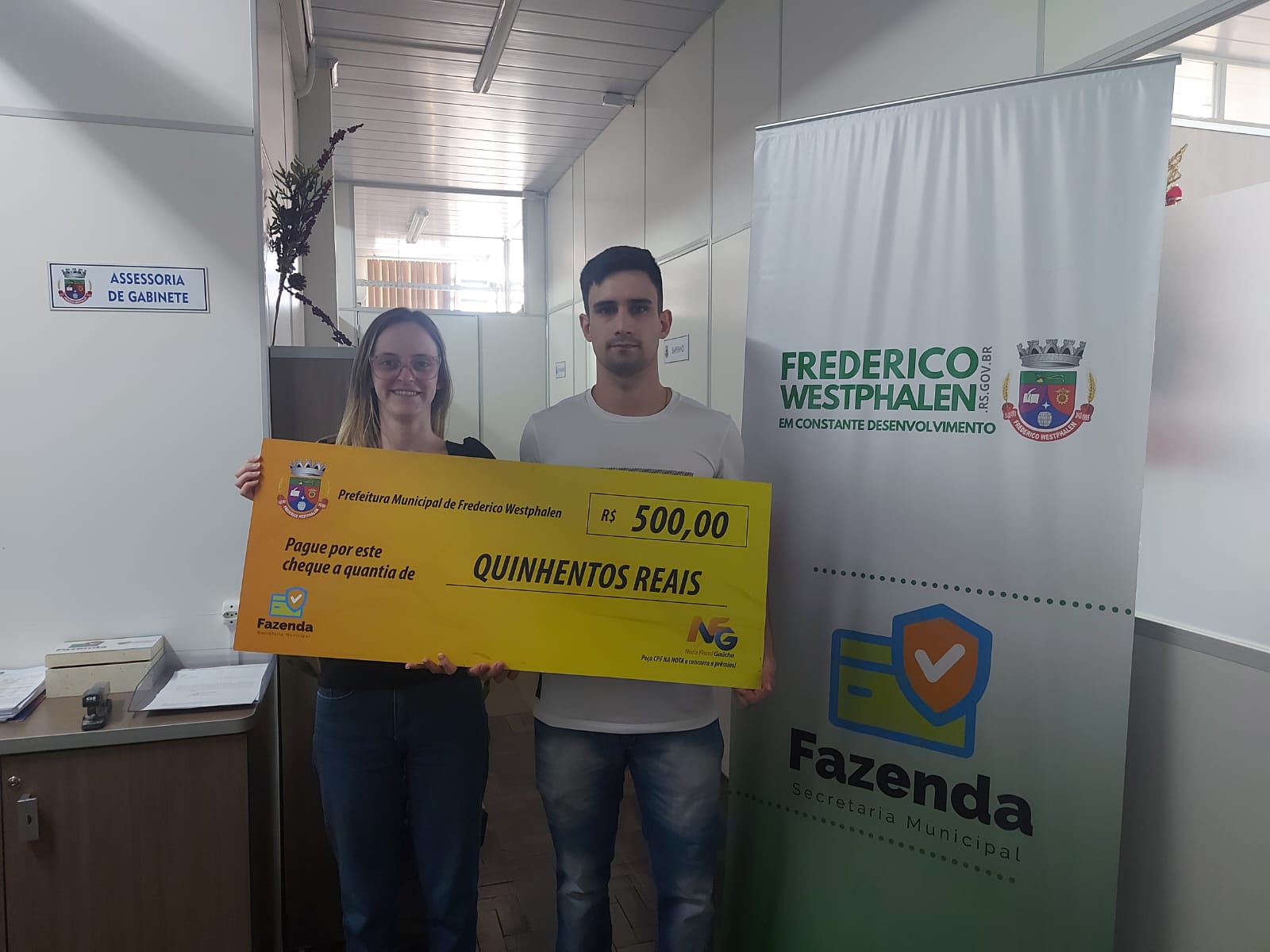Capa Conheça os ganhadores do sorteio municipal da NFG de Frederico