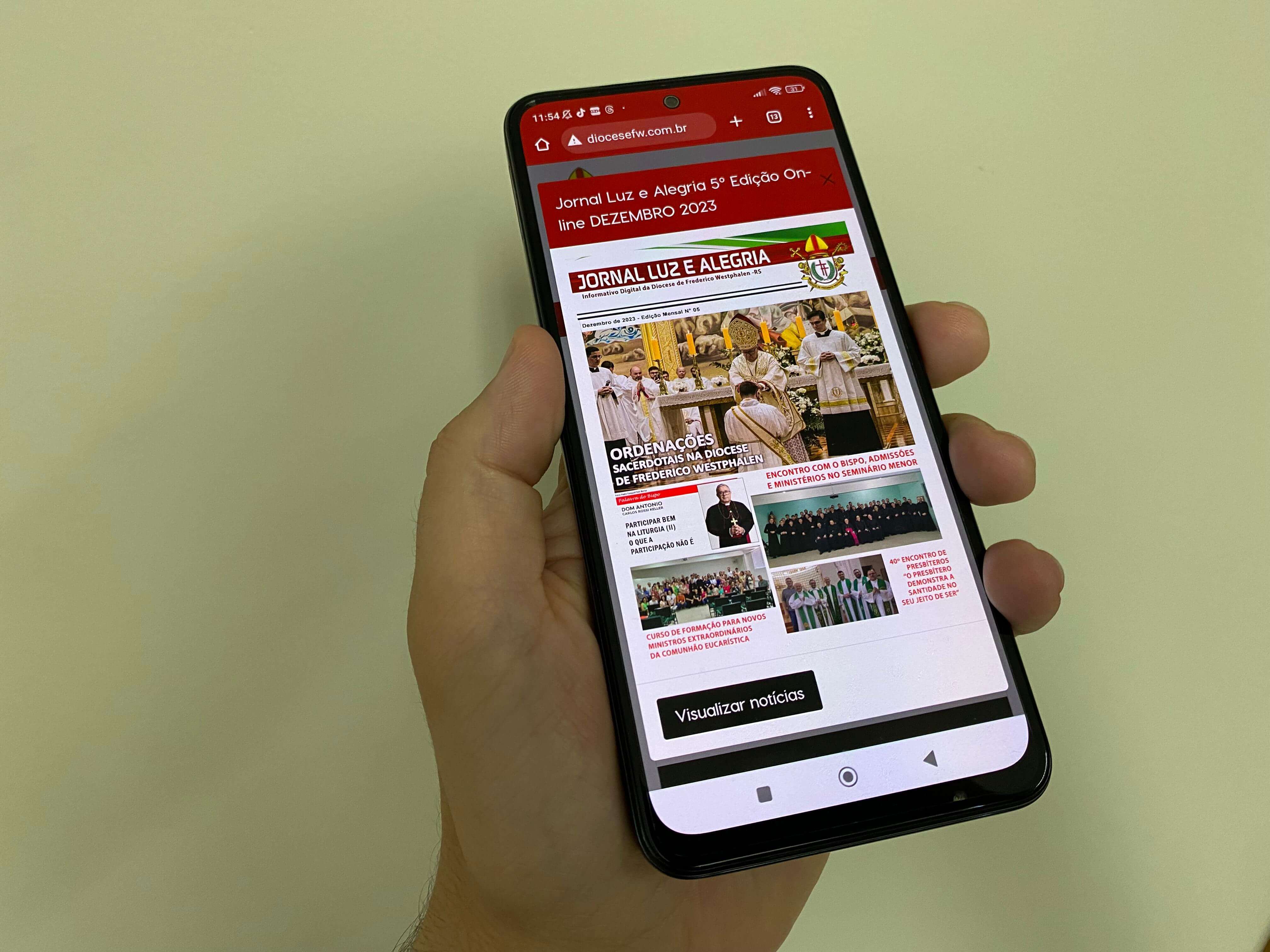 Capa Quinta edição do Jornal Digital Luz e Alegria está disponível para leitura