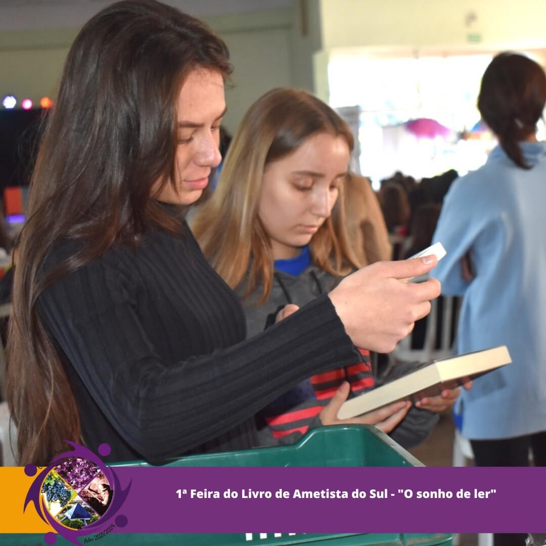 Capa 1ª Feira do Livro de Ametista do Sul - "O sonho de ler", é realizada
