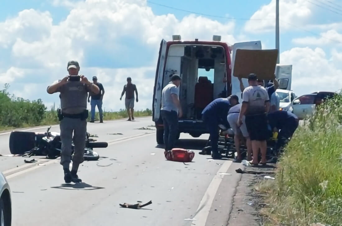 Capa Colisão entre carro e moto deixa ferido na RSC-472 em Taquaruçu do Sul