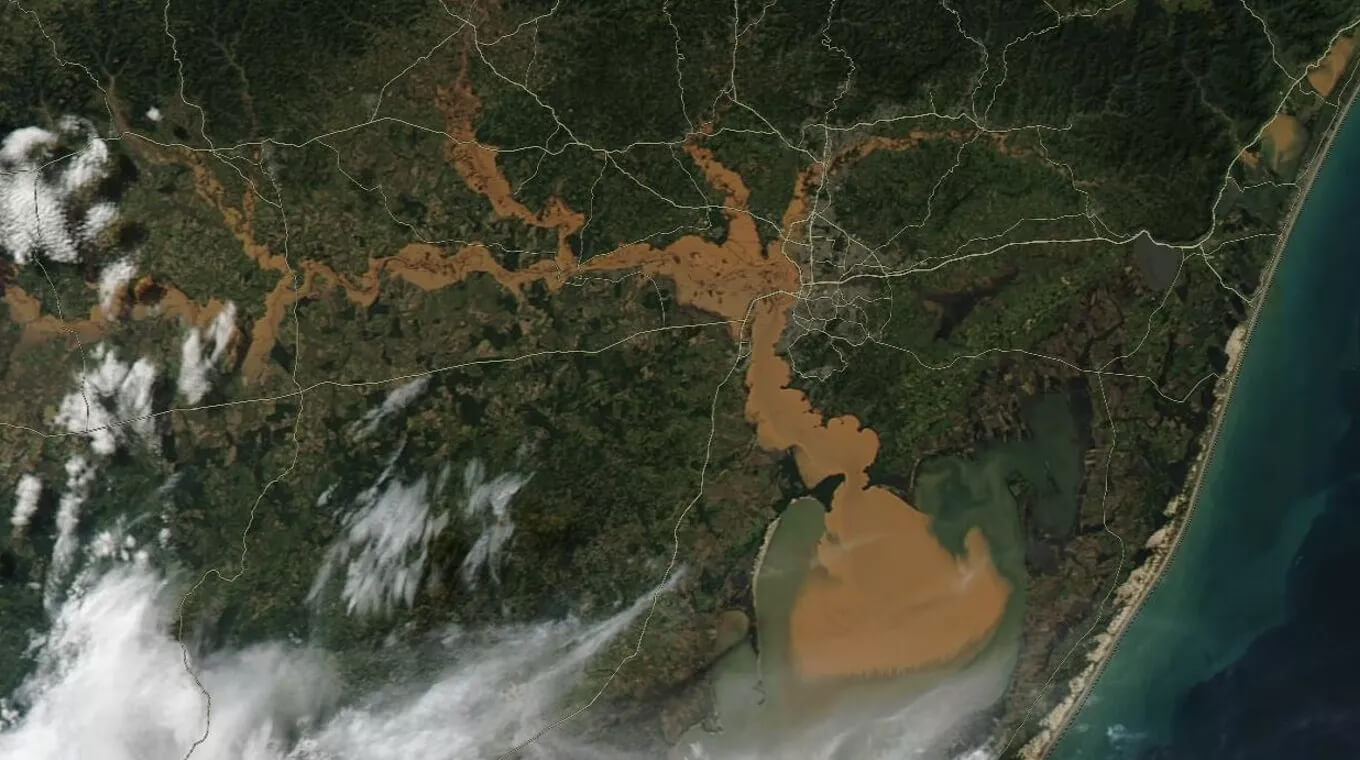 Capa Imagens de satélite mostram enchente arrasadora na Grande Porto Alegre