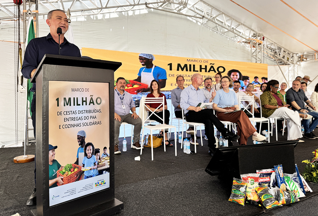 Capa Conab celebra a marca de 1 milhão de cestas de alimentos entregues e anuncia R$ 18,6 milhões para cozinhas solidárias no RS