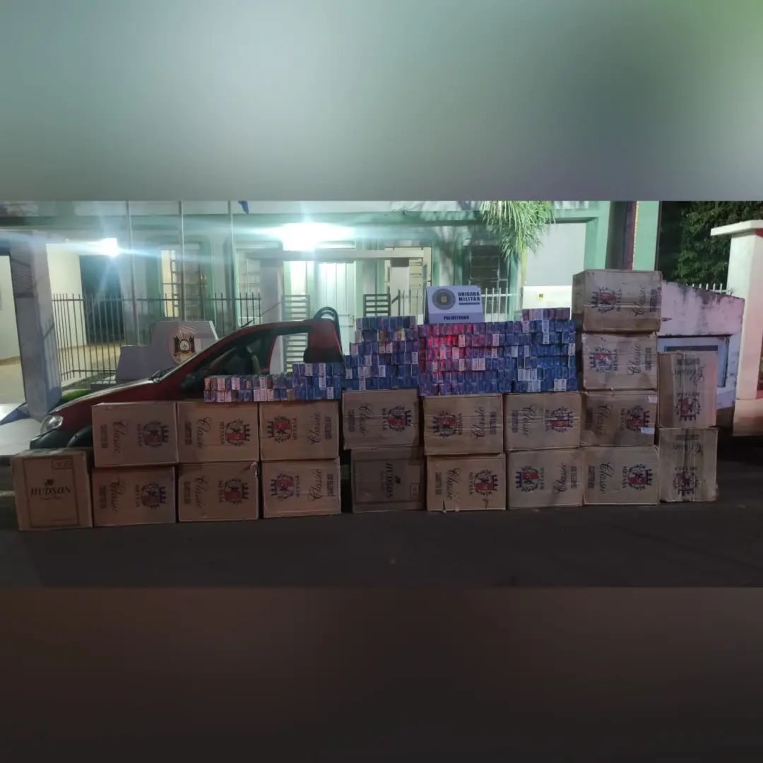 Capa Brigada Militar prende homem por contrabando em Palmitinho