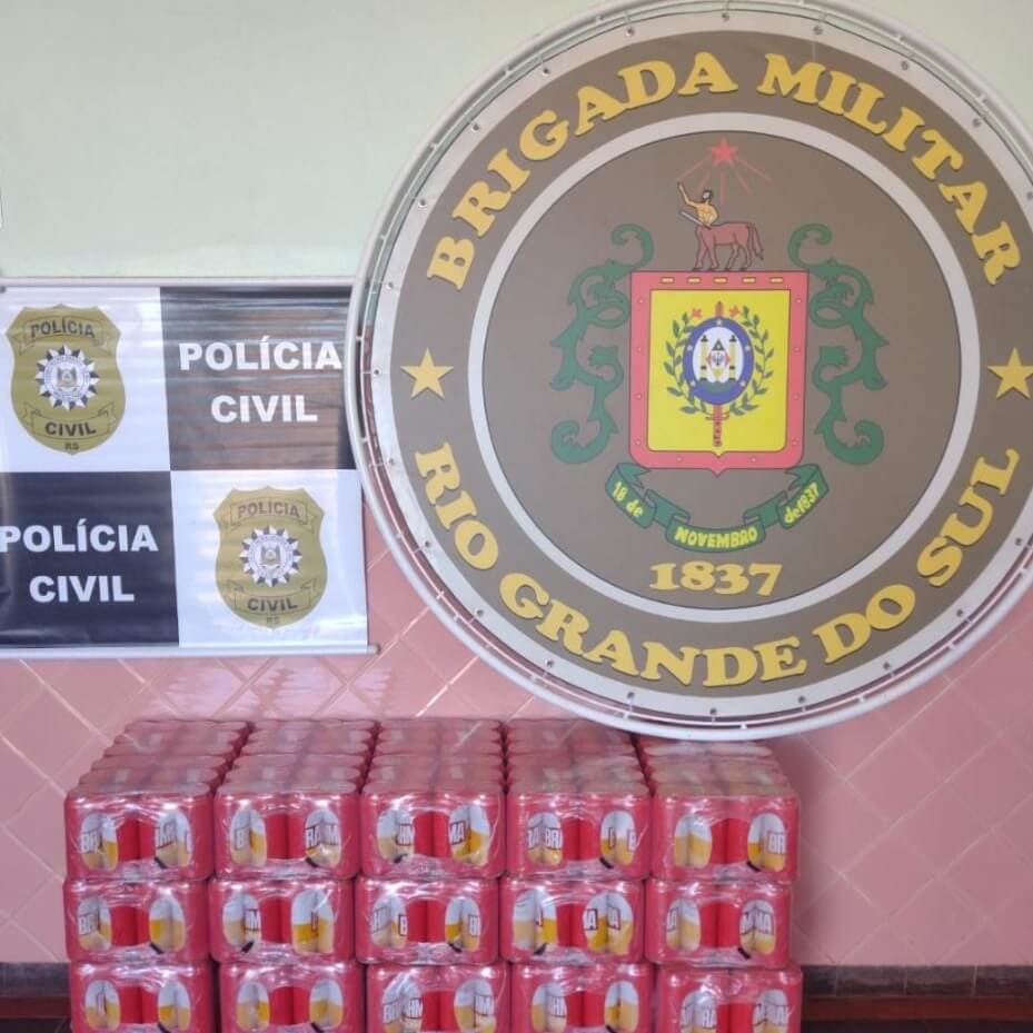 Capa BM apreende bebidas de origem estrangeira na região Celeiro