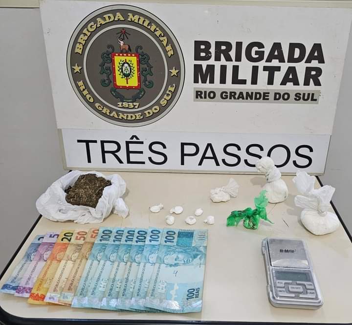 Capa Brigada Militar realiza prisão por tráfico de drogas em Três Passos