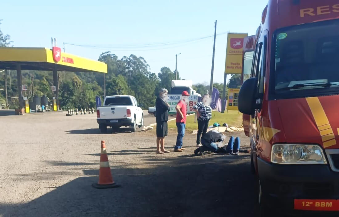 Capa Casal fica ferido em acidente de moto na BR-468 em Três Passos