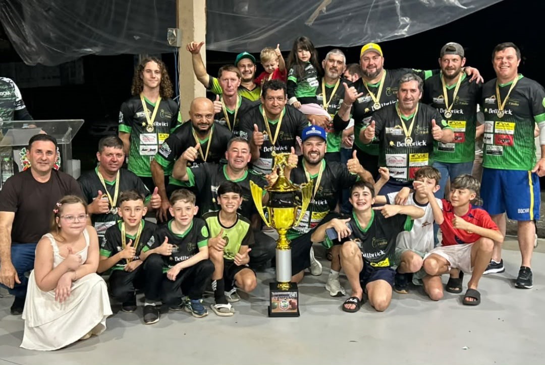 Capa Di Fiori/Basseto conquista o Campeonato Municipal de Bocha Rafa Volo 2026 em Guatambu