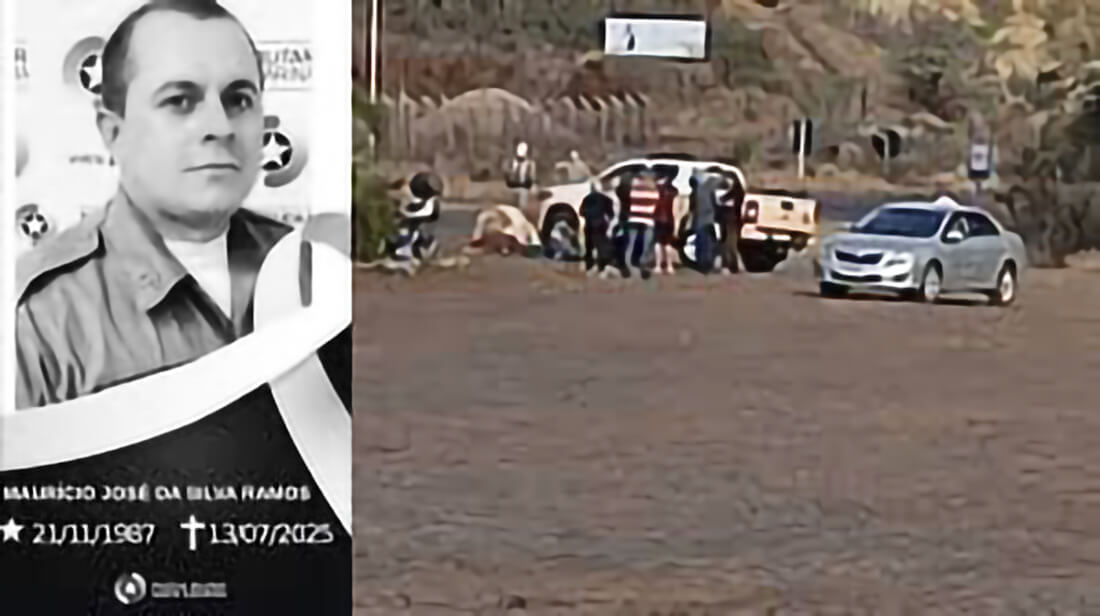 Capa Policial Militar de Chapecó morre em grave acidente de moto na ERS-324 em Três Palmeiras