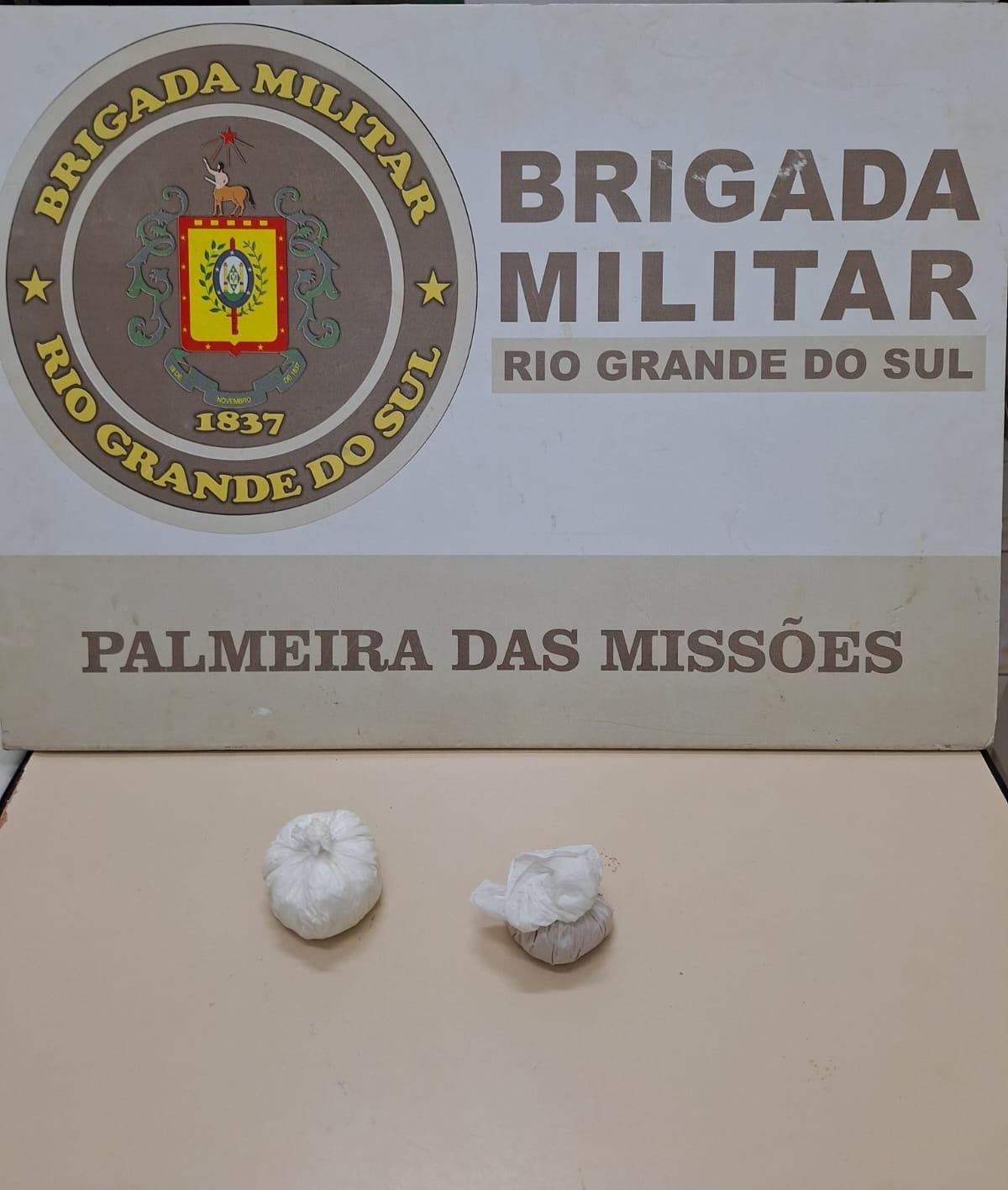 Capa Brigada Militar prende jovem por tráfico de drogas em Palmeira das Missões
