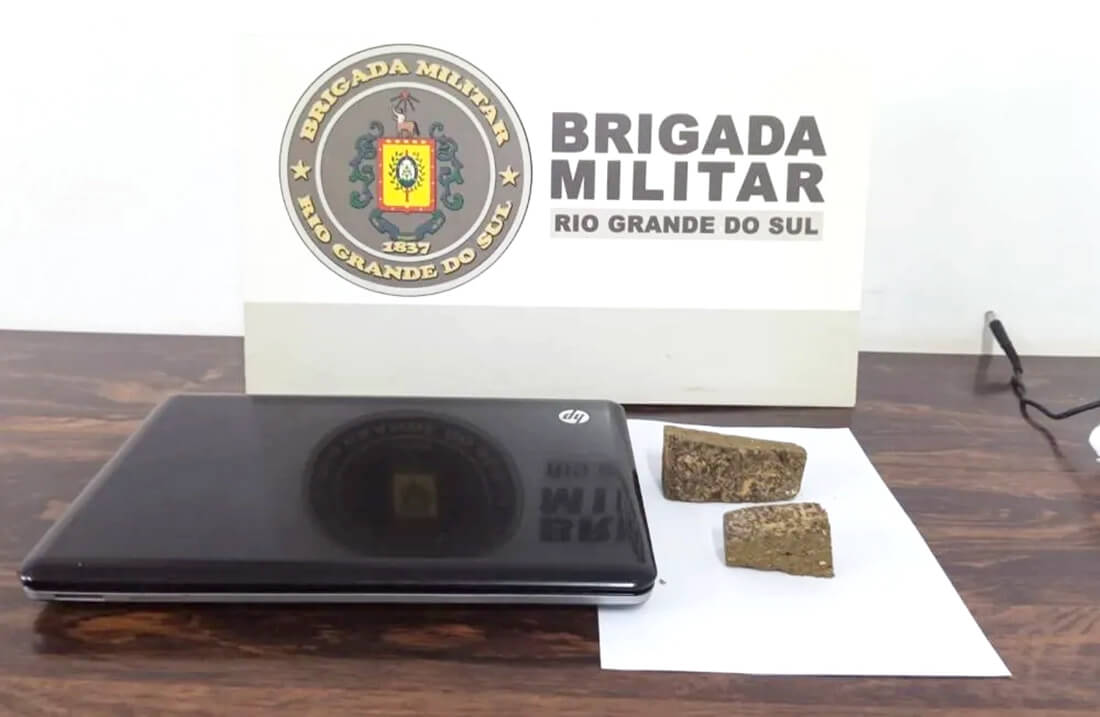 Capa Brigada Militar apreende menor com drogas e objetos furtados em lanchonete de Tenente Portela