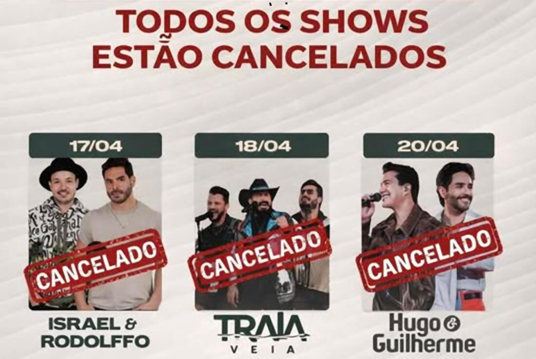 Capa Organização da FEICAP 2026 anuncia cancelamento de shows nacionais