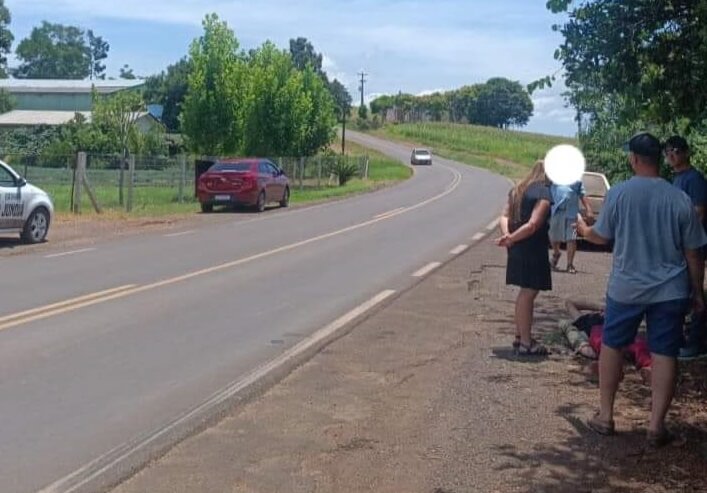 Capa Acidente envolve veículo e bicicleta motorizada na VRS 822 em Esperança do Sul