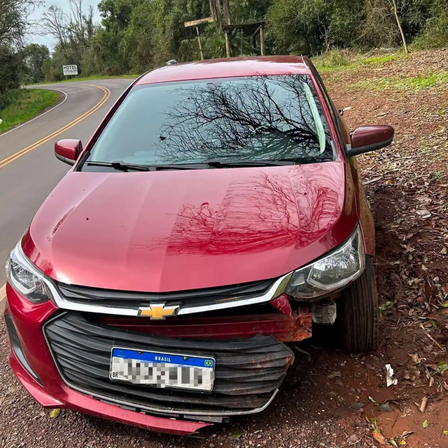Capa Veículo é encontrado abandonado após acidente na ERS-587 em Rodeio Bonito