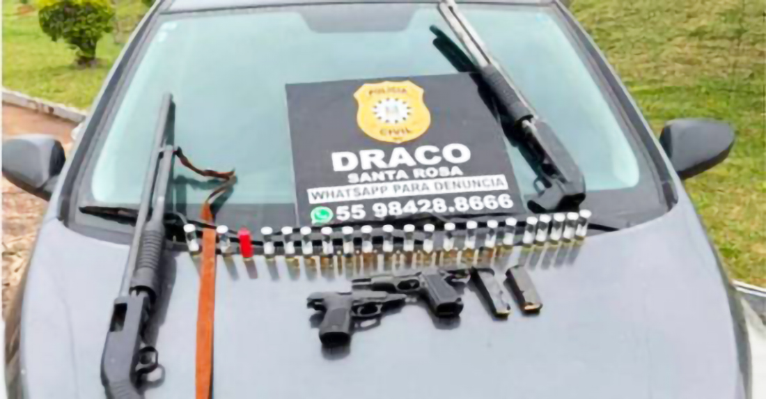Capa Draco de Santa Rosa frustra plano de assalto e apreende arsenal em motel
