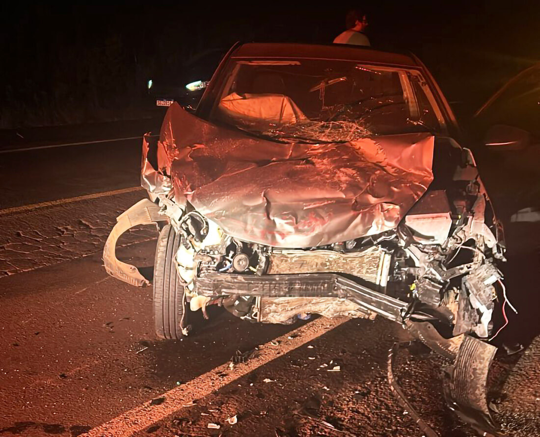 Capa Colisão entre dois veículos na BR-468 deixa uma vítima fatal e dois feridos