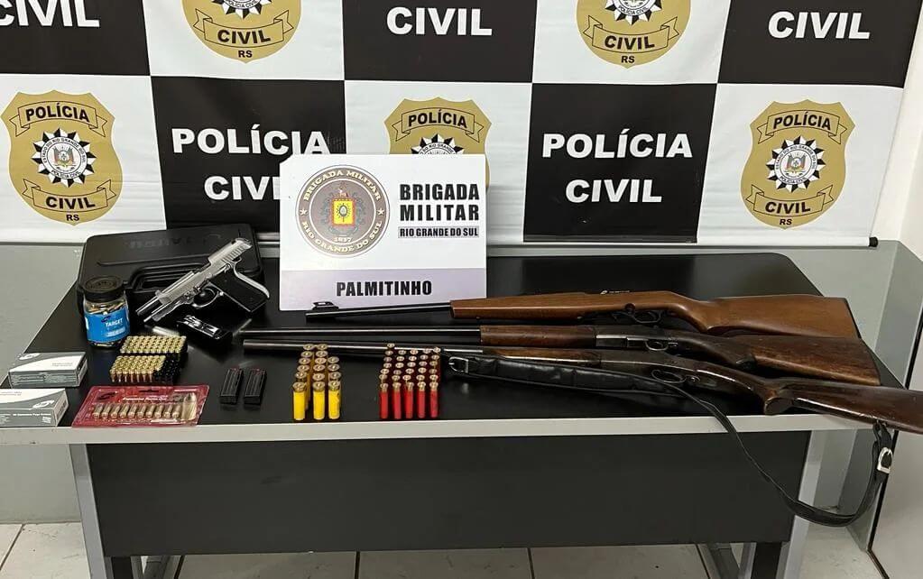 Capa Policiais cumprem mandado de busca e apreensão em Palmitinho