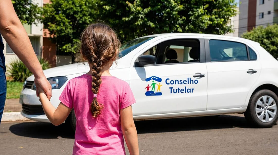 Capa Mãe entrega filha de seis anos ao Conselho Tutelar em Ijuí