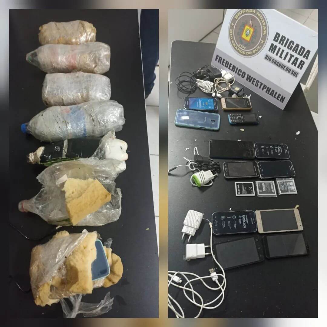 Capa Brigada Militar intercepta celulares próximo ao presídio de Frederico Westphalen