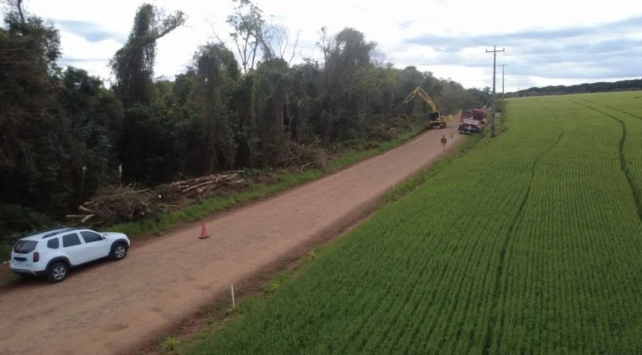 Capa Obras de pavimentação da Estrada Guerino Pasqualotto avançam em Sarandi