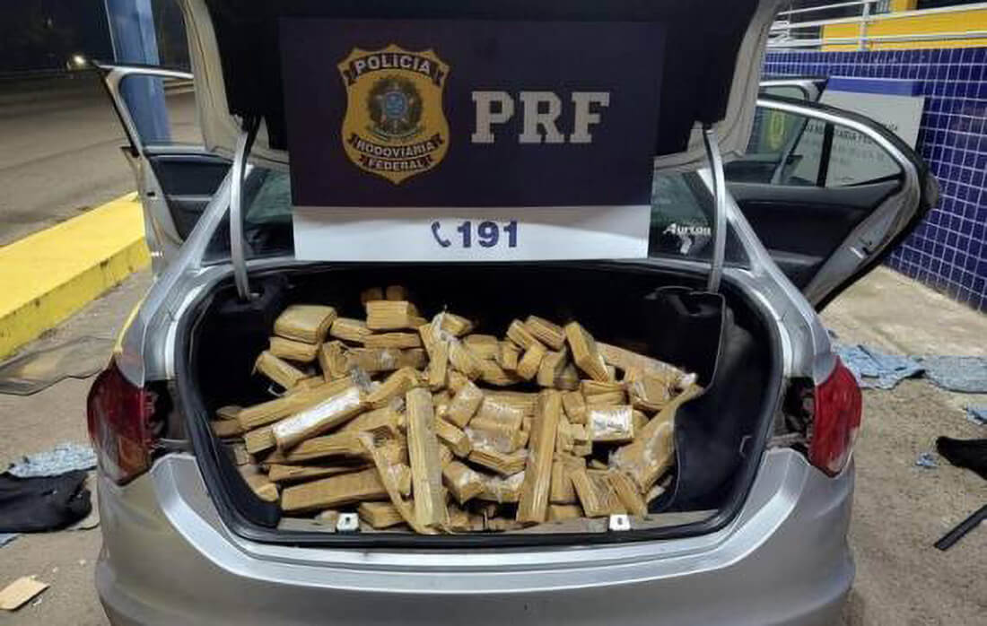 Capa Casal é preso transportando 250 quilos de maconha