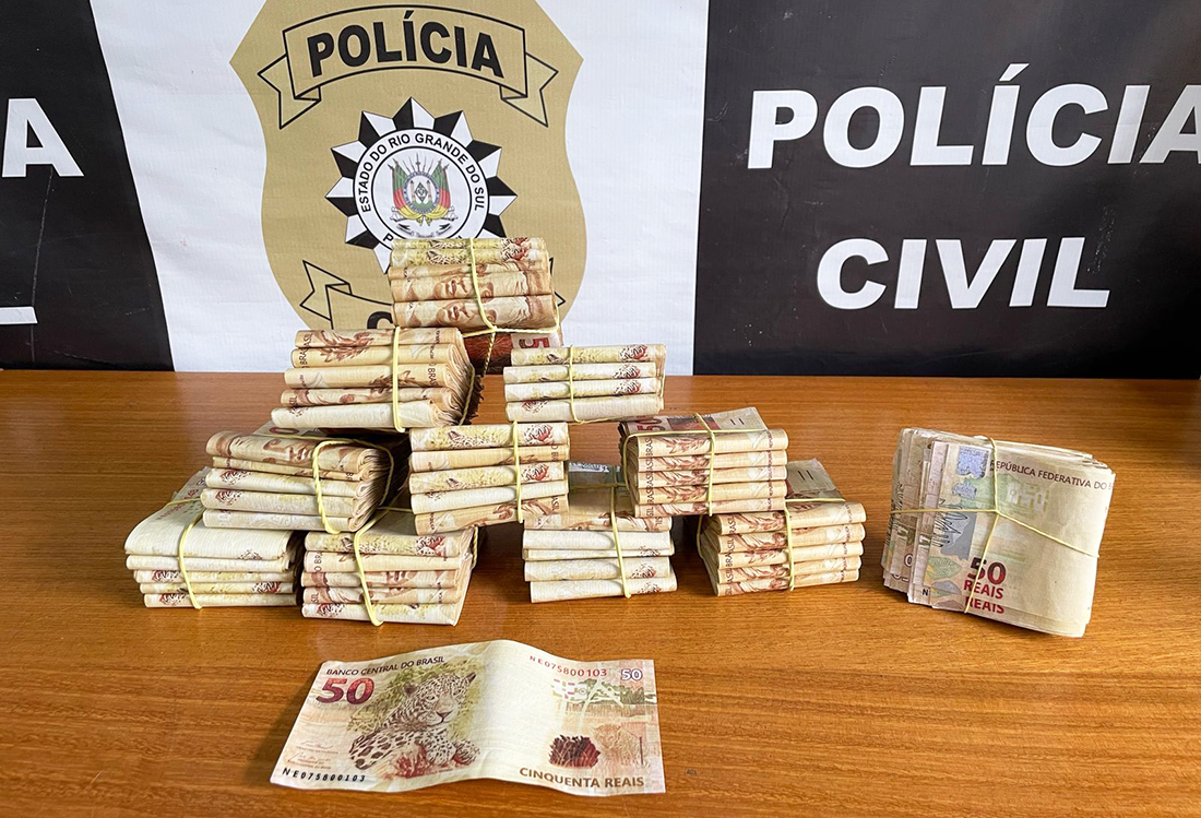 Capa Polícia Civil apreende mais de R$ 54 mil em cédulas falsas em Tiradentes do Sul