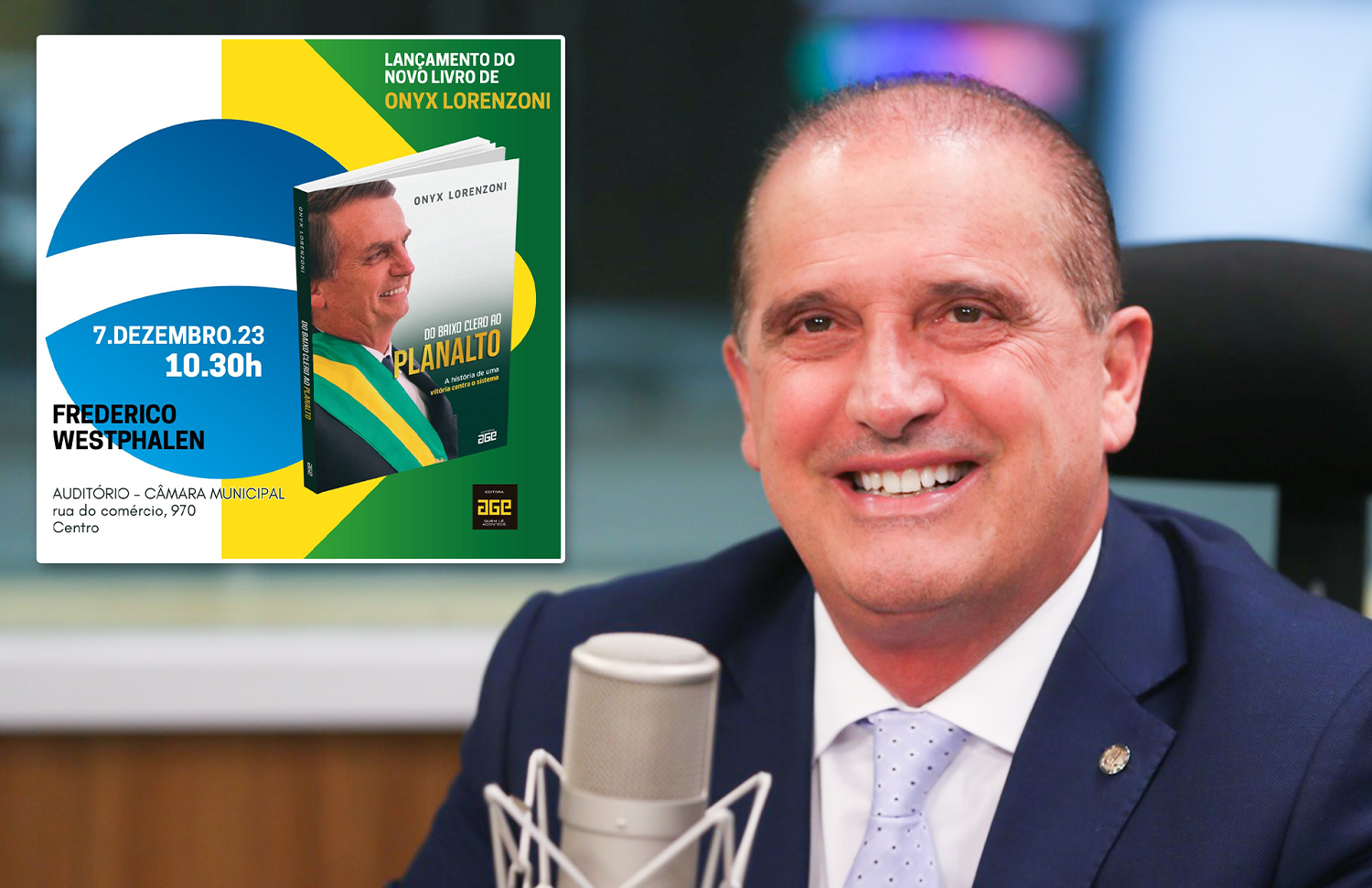 Capa Onyx Lorenzoni lança em FW livro sobre trajetória política de Jair Bolsonaro