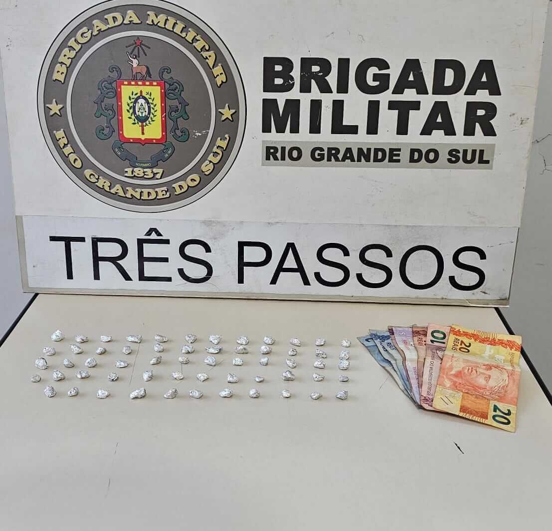 Capa Brigada Militar prende homem por tráfico de drogas em Três Passos