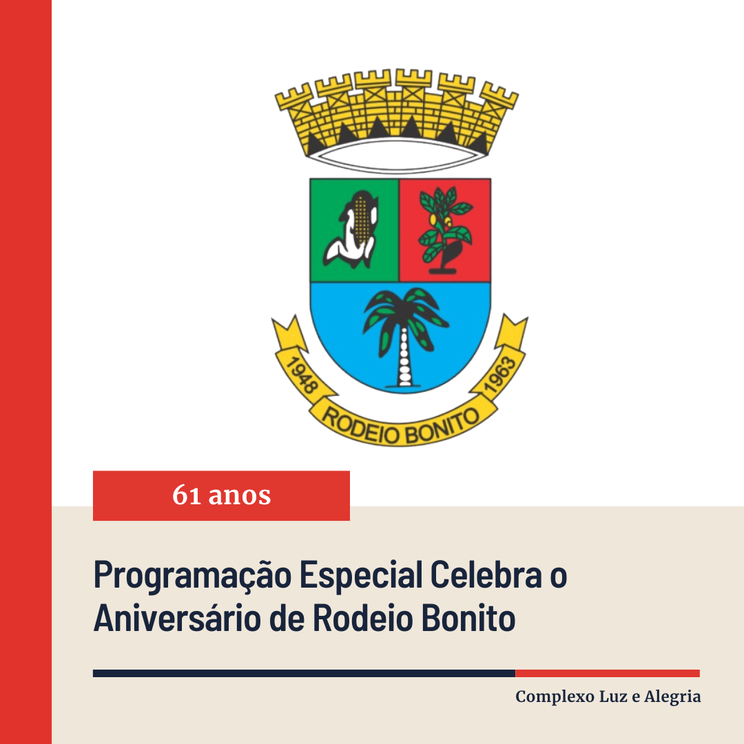 Capa Programação Especial Celebra o Aniversário de Rodeio Bonito com Eventos para Todos