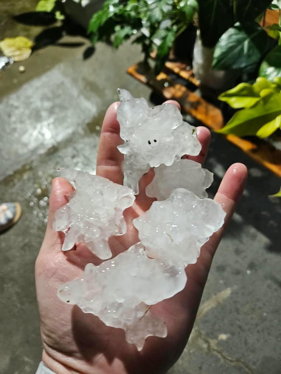 Capa Temporal com queda de granizo provocou estragos em residências de Seberi