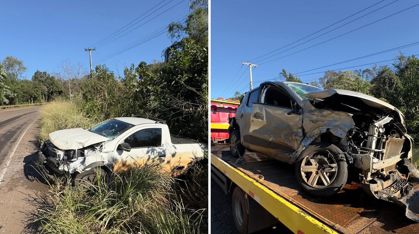 Capa Colisão entre carros é registrada entre Tenente Portela e Palmitinho