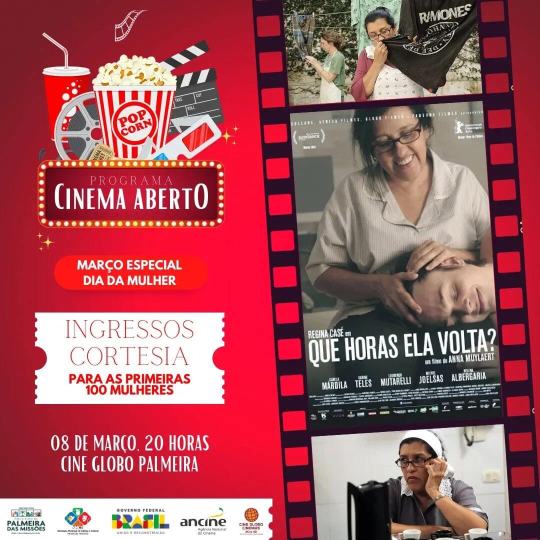 Capa Cultura de Palmeira das Missões e Cine Globo promovem o “Cinema Aberto”