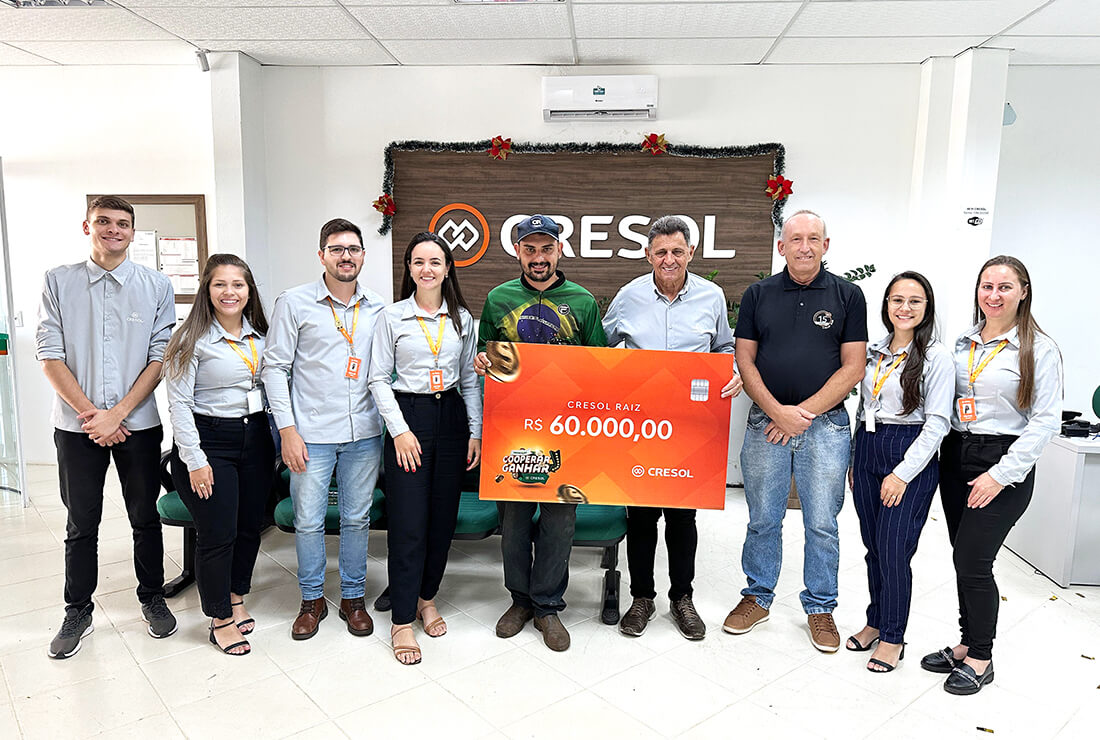 Capa Cresol Raiz divulga ganhadores do 8º sorteio da campanha Cooperar é Ganhar