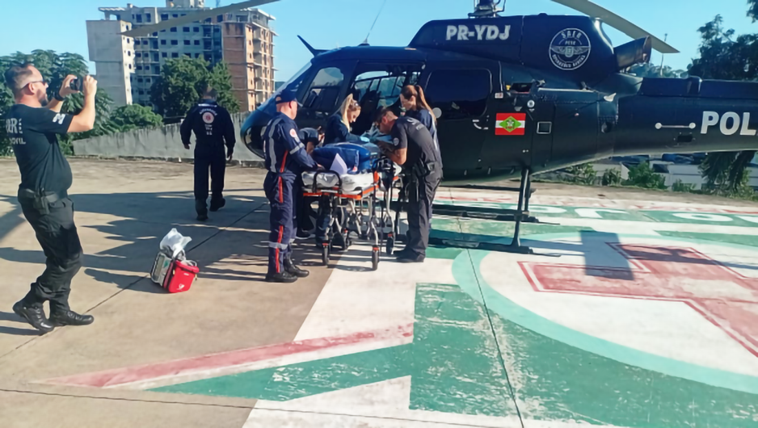 Capa Operação aérea garante transferência urgente de bebê com cardiopatia congênita no Oeste de SC