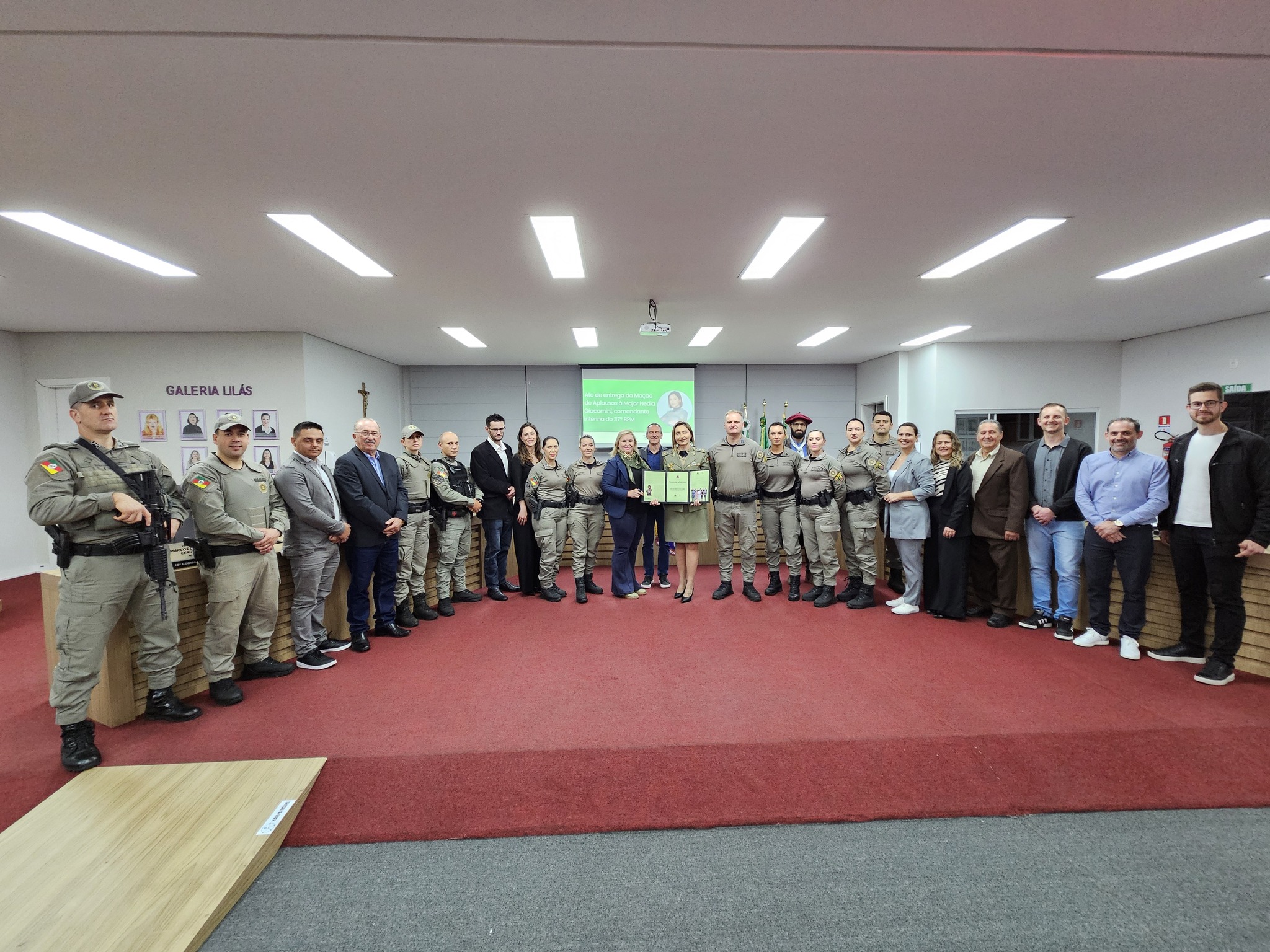 Capa Major Nedia Giacomini é homenageada com moção de aplausos em Frederico Westphalen
