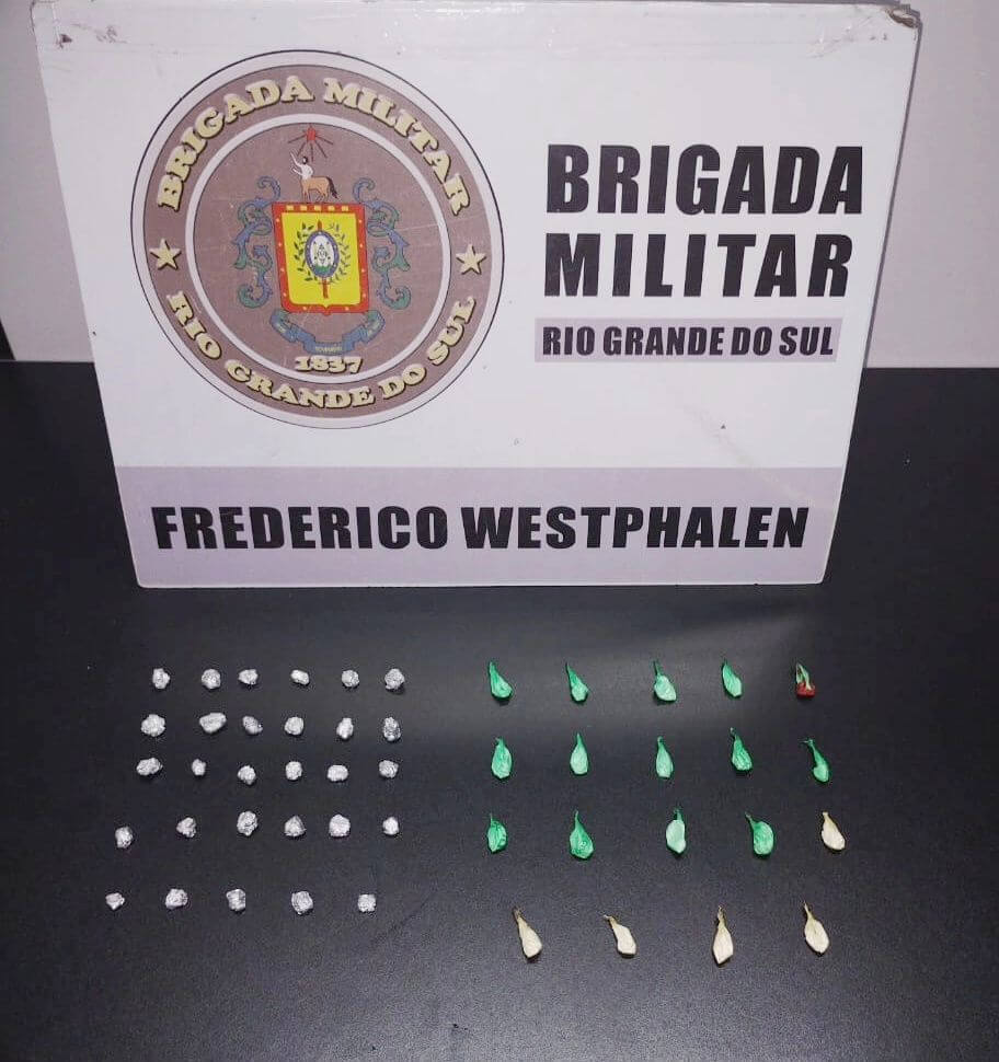 Capa Brigada Militar prende jovem por tráfico de drogas em Frederico Westphalen