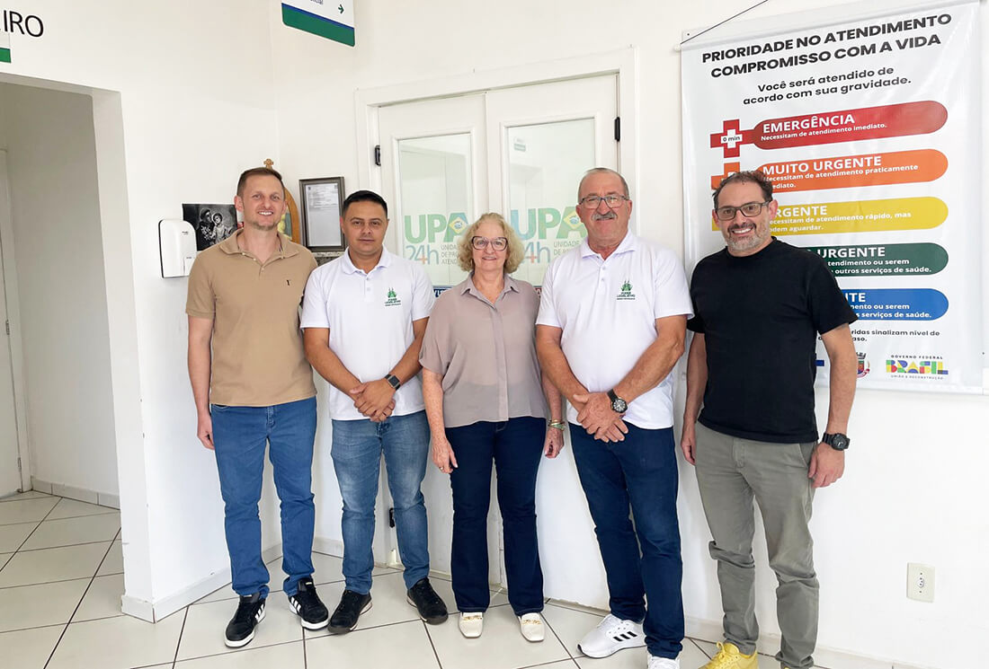 Capa Mesa Diretora da Câmara visita UPA 24h para acompanhar serviços de saúde em Frederico Westphalen