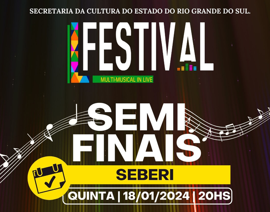 Capa Seberi sedia semifinal do Festival Multi-musical in Live