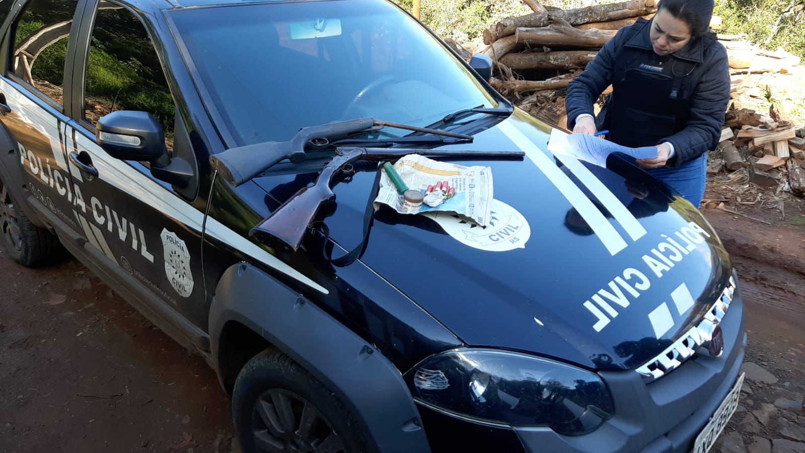 Capa Polícia Civil apreende armas e munições durante operação em Alpestre