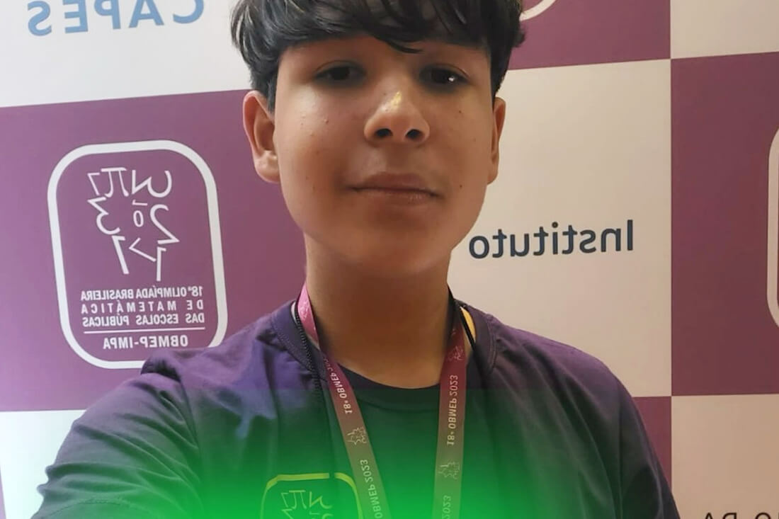 Capa Jovem de Taquaruçu do Sul ganha medalha de ouro na Olimpíada de Matemática