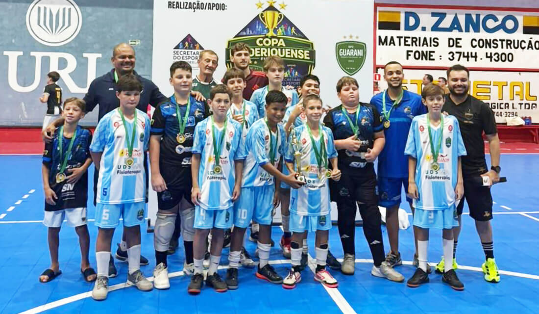 Capa Palmitinho conquista título da categoria Sub-13 na Copa Frederiquense de Futsal